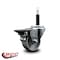 Service Caster 3'' Semi Steel Swivel 3/4'' Expanding Stem Caster with Brake SCC-EX20S314-SSS-PLB-34 - alternate 2